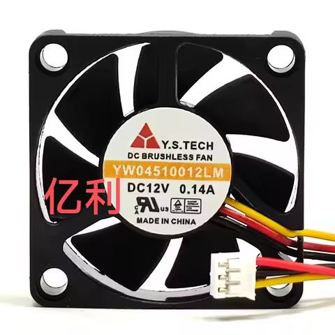New Fan For Y.S TECH YW04510012LM DC 12V 0.14A 3-wire Automobile Power Amplifier Fan 4510 45x45x10mm