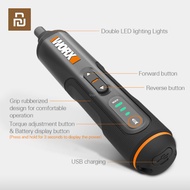 Worx 4V มือจับ USB ไขควงไฟฟ้าไร้สาย WX240ไฟฟ้าขนาดเล็กพร้อมสว่าน26ชุดบิต Kjmp97เครื่องมือใช้ในบ้าน