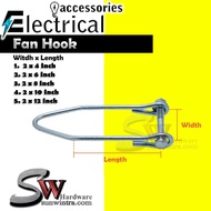 Ceiling Fan Hook 2" x 4" to 2" x 12" U Hook