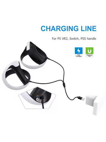 Magnetic USB Type-C Game Handle Charger Line Two-in-One Multipurpose Gamepad Charger Adapter Save Sp