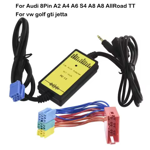 Car Audio USB AUX Adapter 3.5mm interface AUX CD Changer for Audi 8Pin A2 A4 A6 S4 A8 A8 AllRoad TT 