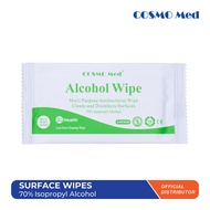 Cosmo Med Surface Wipes 70% Alcohol ,20cm x 20cm, 50 Individual pack/Bag