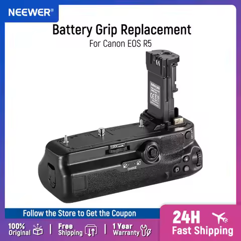 NEEWER Battery Grip Replacement for BG-R10 Compatible with Canon EOS R5 R5C R6 R6 Mark II Mirrorless