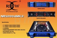 ORIGINAL Power amplifier RDW NR 10004 MK3 original 4 channel NR10004