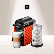 Nespresso 膠囊咖啡機 Pixie紅+Aero3白色奶泡機