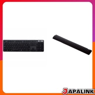 ELECOM USB Wireless Keyboard (Receiver Included), Thin Membrane, Full Keyboard, Black, TK-FDM110TXBK