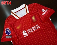 เสื้อฟุตบอลสโมสรทีม ลิเวอร์ เสื้อหงส์แดง / เหย้า ฤดูกาล24-25 #AA0100 เกรดแฟนบอล ทำชื่อเบอร์ได้ ไซส์ยุโรป XS-4XL