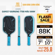 (FIRE) Genuine blue KAIWIN Gamicy Burning T700 16mm Pickleball racket + handle wrap, racket sticker 