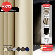 GDeal 1pcs Hook/Ring Type 90-99% Blackout Sun Blocked Polyester Curtain Solid Colour Langsir