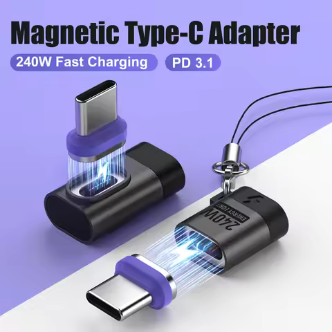 240W Quick Fast Charging Magnetic Adapter for ipad Xiaomi 120W 100W Laptop bend Cable extend Strong 