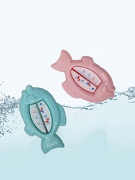 1入組可愛魚形狀嬰兒洗澡水溫度計卡通水溫度方向燈適用於孩子們房間