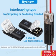 Byshow 10/20/50pcs Pencawang Wayar Kereta 2-Pin Kalis Air Sambungan Pantas 2 Pin Way Plug Waterproof
