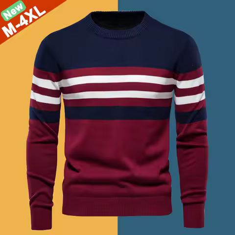Men Sweaters Pullovers Male Striped Style Cotton O neck Sweater Shirts Jumpers Autumn Male Knitwear 