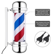 Red White Blue Barber Shop Wall Hanging LED Downlights Pole Rotating Lighting Stripe Rotating Light Stripes Sign Hair 220V/110V