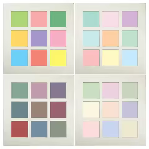 JUYA Art Paper, Nine square kit, 4 Nine square Card+ 4 back card, 19x19cm, good for making quilling 