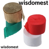 WISDOMEST 8 Rolls Crepe Paper, Red Dark Green Gold White Paper Party Streamers, Party Decoration 1.8" x 82ft for Each Delicate Crepe Streamer Christmas