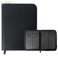 MAYWI 4 Pocket Card Binder, Side-Loading Zipper Closure Trading Card Holder Book, High Quality PU Co