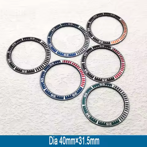 Mod 40mm*31.5mm Watch Bezel Insert Ring Fits Series King Samurai Water Ghost SRPF79K1 NH35 NH36 Men 