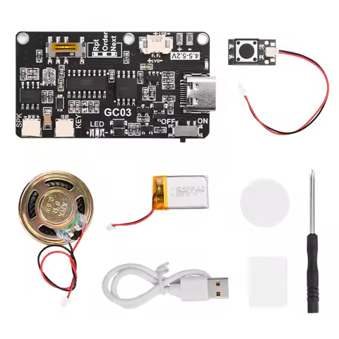 GC03 Recordable Sound Module 8M MP3 WAV Button Control Music Voice Player Programmable Board with Sp