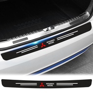 1pcs Car Rear Protect Sticker Carbon Fiber Car Trunk Logo Sticker for Mitsubishi ASX Lancer Pajero O
