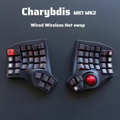 Charybdis MK2/MK1 4x6 Split Keyboard Kit Custom Hotswap Wired Dual-mode Trackball Mechanical Bluetoo