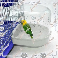 Bak Mandi Burung Kotak Plastik Transparan Perlengkapan
