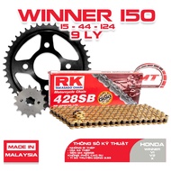 Honda Winner 150cc V1 V2 V3 RK gold chain sprocket imported from Malaysia