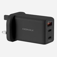 Momax One Plug 65W 3-port GaN 快速充電器 黑色 UM20 香港行貨