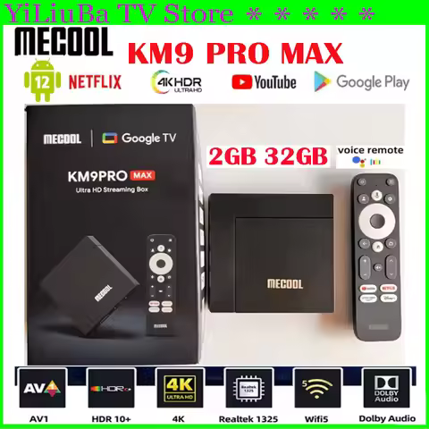 [Genuine]Newest MECOOL KM9 PRO MAX Android12 TV Box Global version Realtek1325-B 4K HDR 2T2R WIFI5 G