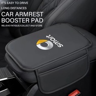 Leather Car Armrest Box Pad Center Console Arm Rest Protector Storage Pocket For Smart Fortwo 451 45