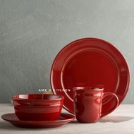 Dinner set merah isi 4 pcs KS-1S