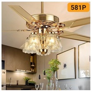 Quạt Trần MS: 581P-JTECH-INVERTER Lõi Đồng 5 Cánh Kèm 5 Đèn Led Có 6 Tốc Độ Gió Phù Hợp Cho Mọi Khô