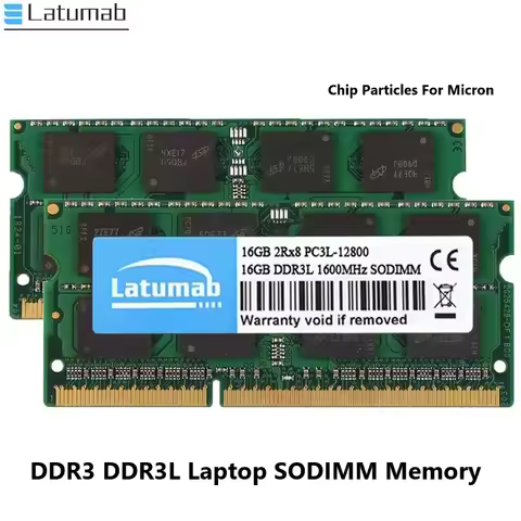 Latumab Memory Ram SODIMM DDR3 DDR3L 2GB 4GB 8GB 1333MHz 1600MHz PC3/3L 10600 12800 Notebook Sodimm 