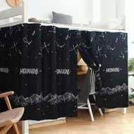 Loft Bed Curtains Bunk Bed Canopy Decorative Set,Constellation Black Dorm Room Privacy Protection Lo
