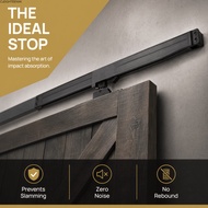 CLEIGHTEENCY Sliding Barn Door Damper, Black Adjustable Barn Door Buffer, Smooth Durable Door Slide 