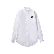 Comme Des Garcons เสื้อของแข็ง CDG Play คลาสสิกรักเย็บปักถักร้อยเสื้องานแต่งงานชุด