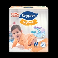 Drypers Drypantz Baby Diapers Mega Pants Comfortable Leak Protection Pack M58/L48/XL42/XXL36/XXXL20/