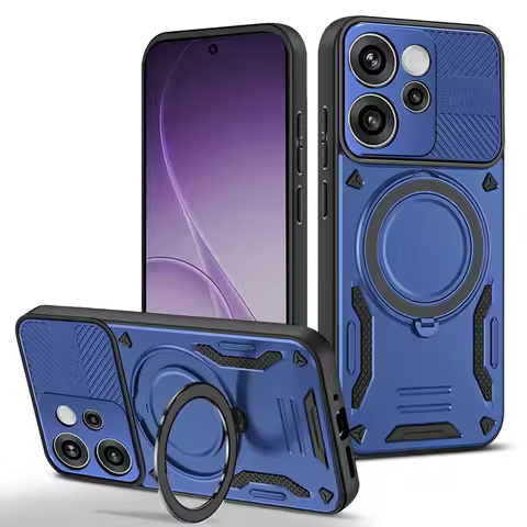Solid Armor Shockproof Protector Case For OPPO Reno 15F Realme 15 Pro 5G Car Holder Ring Stent Phone