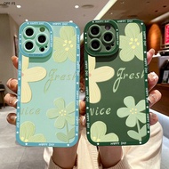 OPPO F5 F7 F9 F11 Youth Pro Case Casing Soft Rubber For Green Flower Petal New Full Cover Camera Protection Design Shockproof Phone Cases