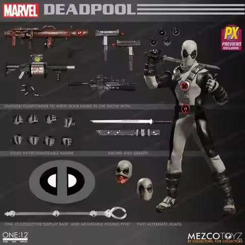 In Stock Original Mezco ONE:12 Deadpool PX Anime Action Collection Figures Model Toys Gifts for Kids