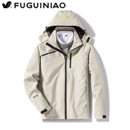 FUGUINIAO ผู้ชายยุทธวิธี Windproof ป่านักบินกันน้ำเสื้อคลุมคลุมด้วยผ้าเสื้อกันหนาวทหารสนามแจ็คเก็ต