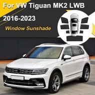 Car Sun Shades For Volkswagen VW Tiguan MK2 LWB 2016-2023 5-Seats Sunshade Heat insulation Visor Mes