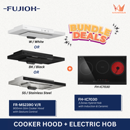 [BUNDLE DEALS] FUJIOH - 900mm Slim Cooker Hood [FR-MS2390 V/R] + 3 Zones Hybrid Hob with Induction &