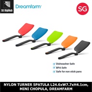 (Bundle of 2) Dreamfarm Mini Chopula Nylon Turner Spatula L24.6xw7.7xh4.1cm, Black/Red/Orange/Green/