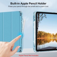 Glitter iPad Case with Pencil Holder Trifold Magnetic Stand Shockproof Cover for iPad Air 8 11th Gen
