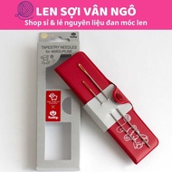 Set 2 kim khâu dài Tulip Amigurumi kèm ví đựng