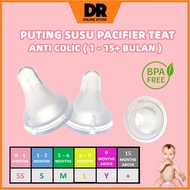 Puting Susu Pacifier Slim Neck Teat Nipple BPA Free 100% Authentic SoftTouch™ Suitable Avent Pigeon  Pureen (Anti Colic)