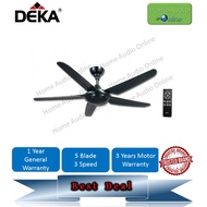 Deka Kronos Remote Control Ceiling Fan 3 Speed 5 Blade - F5P