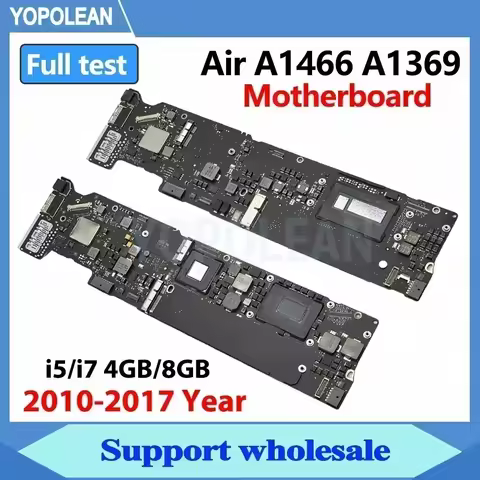 Original A1466 Logic Board For MacBook Air 13" A1369 A1466 Motherboard i5 i7 4GB 8GB 2010 2011 2012 