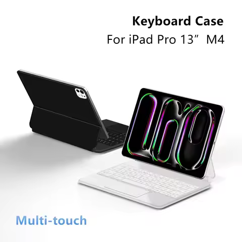 Keyboard Case For iPad Pro 13 Inch (M4) 2024 Magnetic Smart Magic Keyboards Folio Cover Backlight Wi
